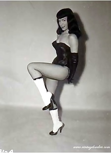  sex images Pin-up star bettie page showing her, stockings , fetish  retro-erotic-photos